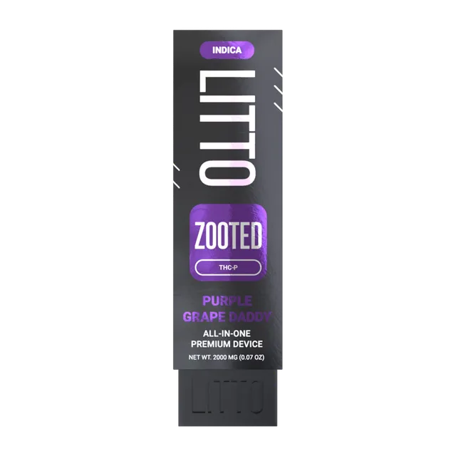 All-in-One Device - ZOOTED - Indica - THC-P -  Purple Grape Daddy - 2G