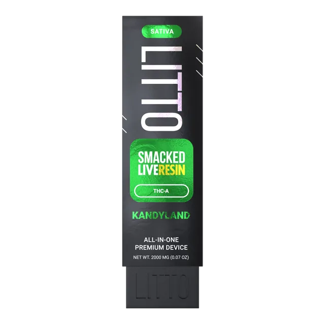 All-In-One Device - SMACKED - Sativa - Live Resin THCA - Kandyland - 2G