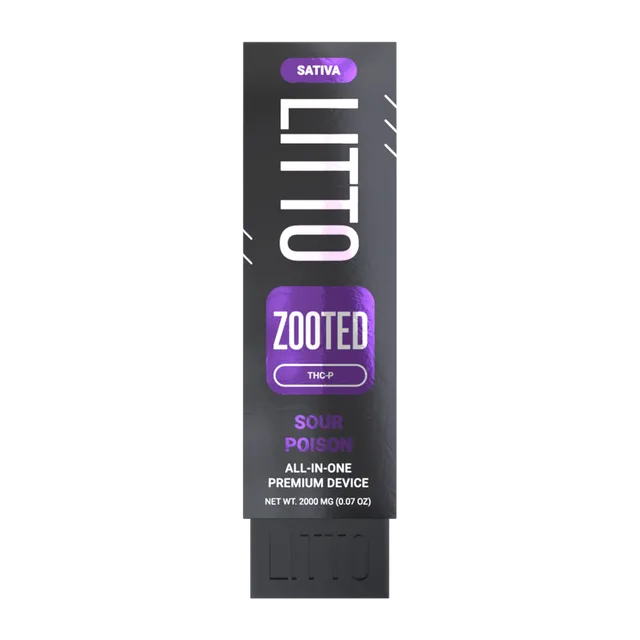All-in-One Device - ZOOTED - Sativa - THC-P - Sour Poison - 2G